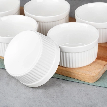 Miseczki do zapiekania ceramiczne białe 260 ml 6 szt.