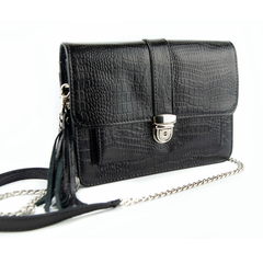 T-06 Torebka z klapką-czarny C m L KEMER