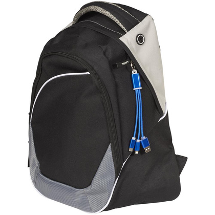 Kabel do ładowania 3w1 Metal z kółkiem na klucze