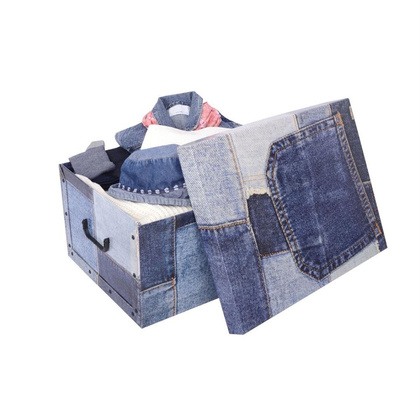 Pudełko kartonowe MAXI PATCHWORK - JEANS
