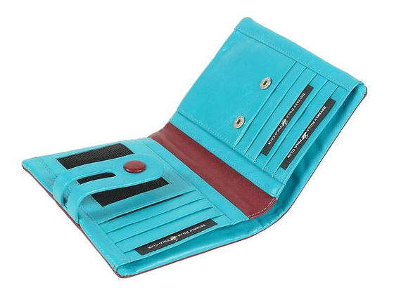 BH-283 UTAH Portfel damski skórzany Czerwony