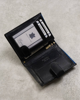 Skórzany portfel męski na karty z systemem rfid