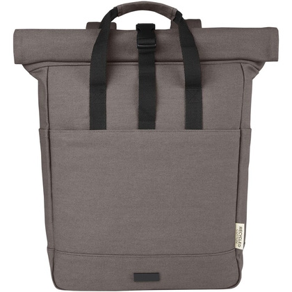 Joey 15-calowy plecak na laptopa z płótna z recyklingu z certyfikatem GRS o pojemności 15 l