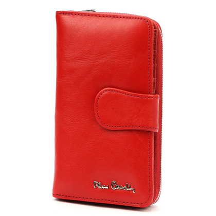 Klasyczny skórzany portfel damski Pierre Cardin 