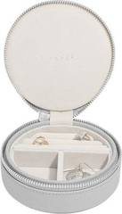 Pudełko podróżne na biżuterię Stackers Travel okrągłe kamienna szarość