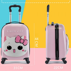 WALIZKA DZIECIĘCA KABINOWA BAGAŻ DZIECI z szyfrem kotek róż WP06