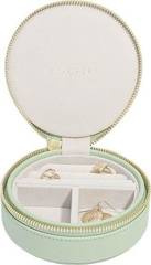 Pudełko podróżne na biżuterię Stackers Travel okrągłe zieleń szałwiowa