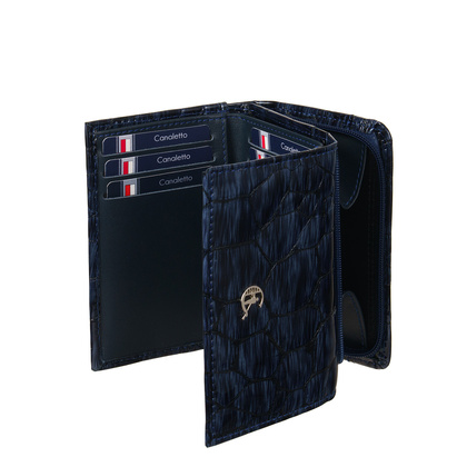 Skórzany portfel damski ze skóry lakierowanej Canaletto z RFID PD1225CS287 RFID