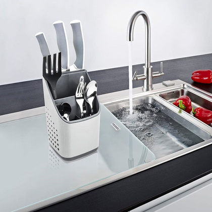 Organizer ociekacz na sztućce przybory kuchenne 14x14x23 cm