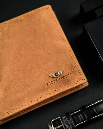 Skórzany portfel męski na dowód rejestracyjny