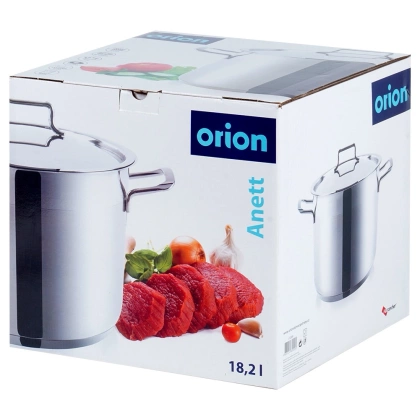Garnek stalowy z pokrywką 18/10 PREMIUM 18,2 l ORION