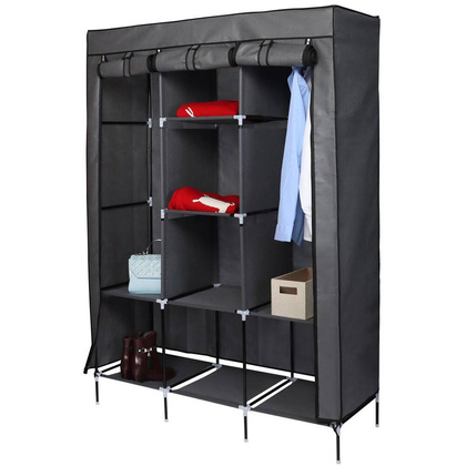 Garderoba szafa tekstylna 127x45x172 cm ciemnoszara