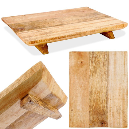 Deska drewniana / taca do serwowania na nóżkach 37x30x4 cm