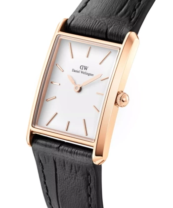 ZEGAREK DAMSKI DANIEL WELLINGTON Bound Black Crocodile Rose Gold  DW00100693 + BOX