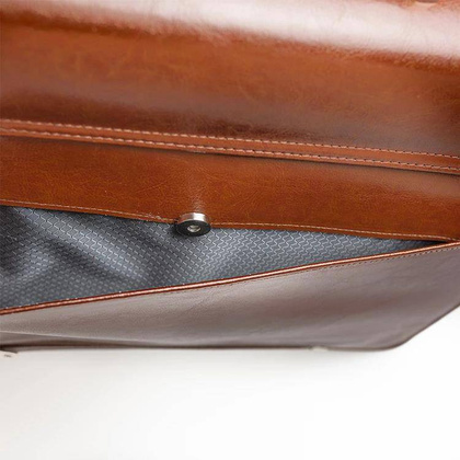 Skórzana teczka męska aktówka na laptopa brązowa - Pavone Nero Modena 2188 BR