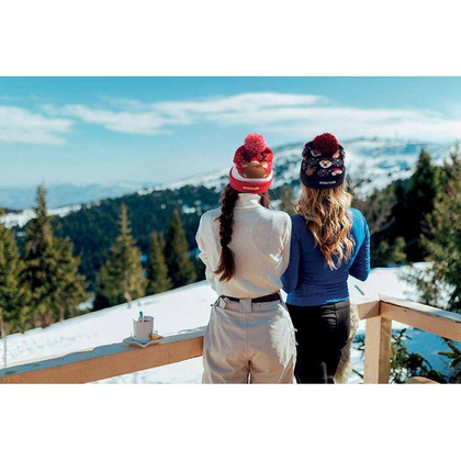 Świąteczna czapka dzianina LED