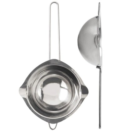 Miska stalowa do kąpieli wodnej z uchwytem / topielnik