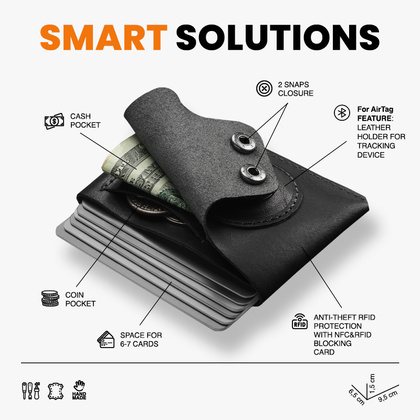 Portfel HOBBY z kieszonką AirTag - Insider Line 1827