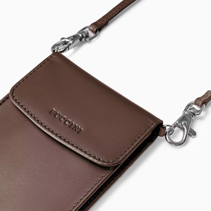 Torebka na telefon skórzana PUCCINI VULCANO VC92525 2 Brązowa