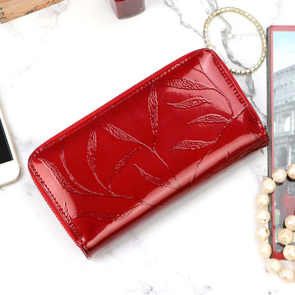 PIERRE CARDIN Skórzany portfel damski, czerwony