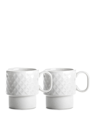 Kubek do kawy COFFEE & MORE 2-szt, biały