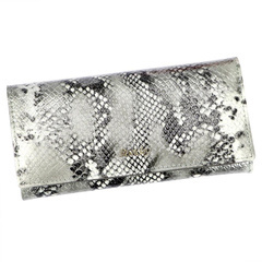 Portfel damski skórzany PELLUCCI 8805-SNR RFID Srebrny