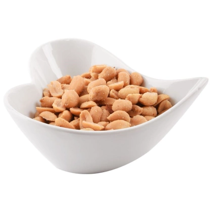 Miseczka miska porcelanowa na przekąski sosy orzeszki serce biała 13x11 cm