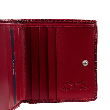 Portfel damski Canaletto ze skóry z wzorem krokodyla i RFID – elegancja i bezpieczeństwo PD1008s162 RFID