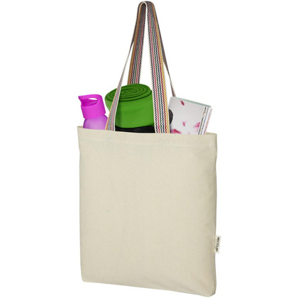 Rainbow torba na zakupy o pojemności 5 l z bawełny z recyklingu o gramaturze 180 g/m²