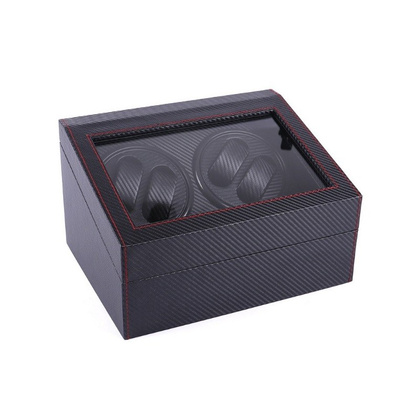 Rotomat na zegarek automatyczny, szkatułka gablotka Karbon czarny 31x24x18cm PD105