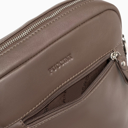 Torba na ramię skórzana PUCCINI ROYAL COLLECTION LGD2722 2 Brązowa