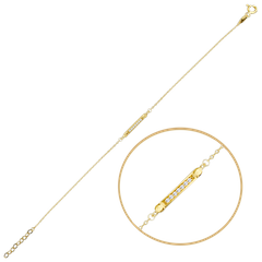 MINET Elegancka złota bransoletka z cyrkoniami Au 585/1000 1,05g