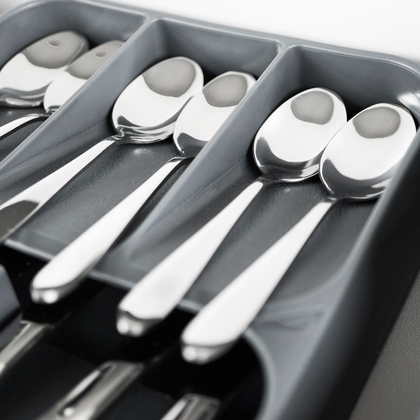 Organizer wkład do szuflady na sztućce szary 39x17x5,5 cm