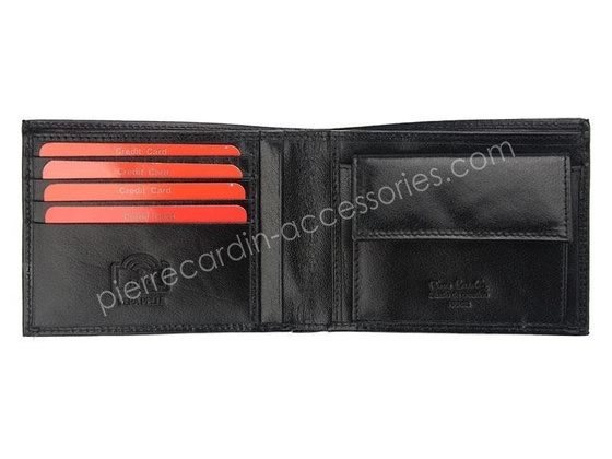 Portfel męski skórzany PIERRE CARDIN YS520.1 8805 RFID Czarny