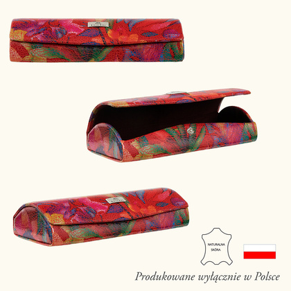 Kolorowe etui na okulary BajuBaj z naturalnej skóry ED107s116