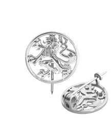 MINET Srebrna broszka CZESKI LEW