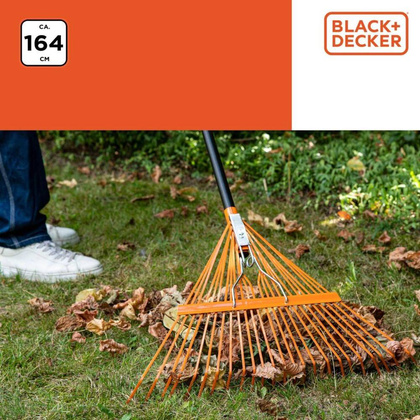 GRABIE WACHLARZOWE DO LIŚCI METALOWE 58 CM BLACK+ DECKER