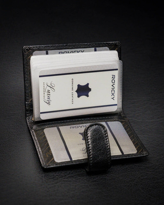 Eleganckie skorzane etui na karty i dokumenty