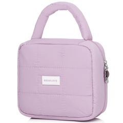 Kosmetyczka damska pikowana kuferek z rączką 18,5 x 12,5 x 13cm KS139FIO