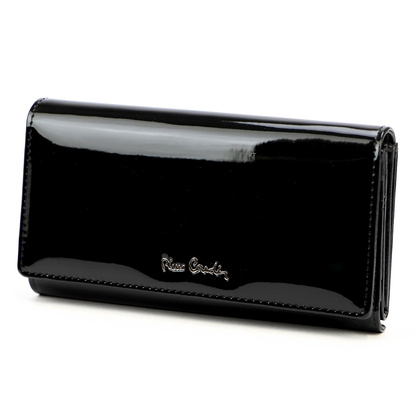 Portfel damski skórzany PIERRE CARDIN 07 SHINY 102  Turkusowy