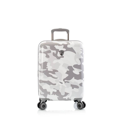 Heys White Camo biała średnia twarda walizka na kółkach