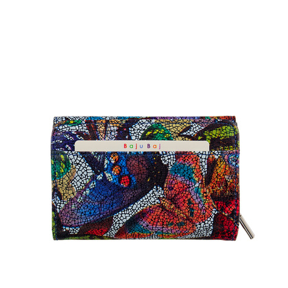 Portfel skórzany damski w motyle kolorowy RFID BajuBaj PD1202cs13 RFID