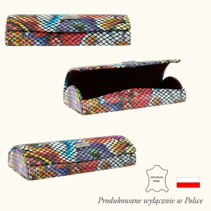 Kolorowe etui na okulary BajuBaj z naturalnej skóry ED107s155