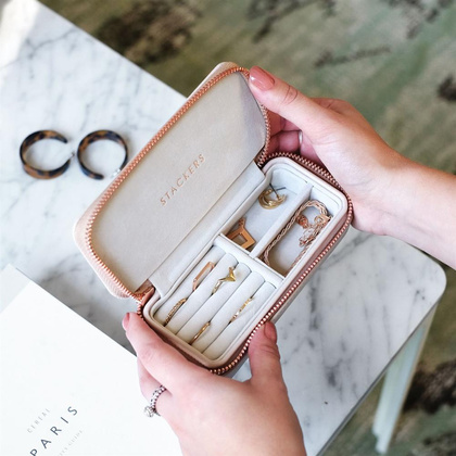 Pudełko podróżne na biżuterię Travel Medium Stackers blush pink