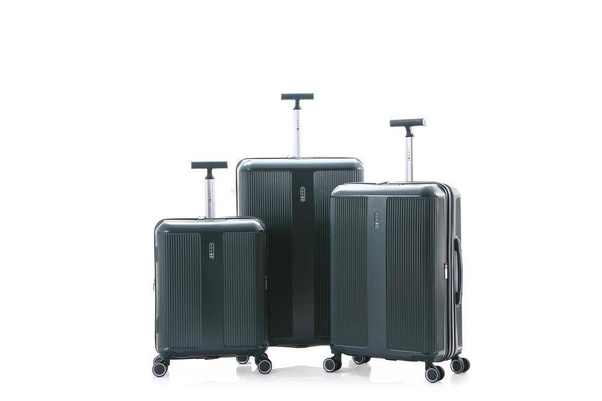 LYS Paris Porto Duża twarda zielona walizka na kółkach 76 cm