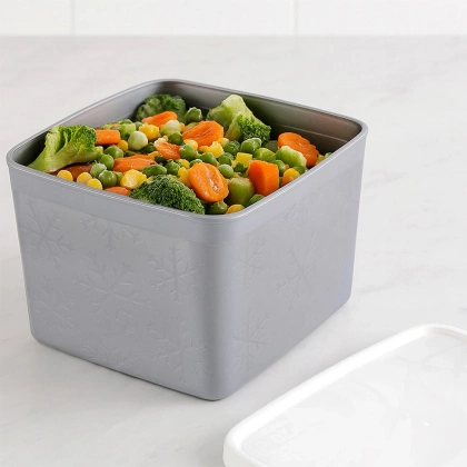 Pojemnik na żywność z pokrywką szary 1,1 l