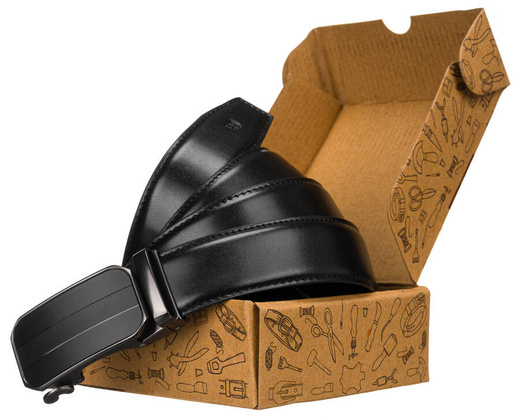 Elegancki pasek automatyczny ze skory naturalnej