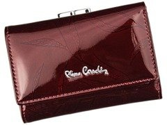 Portfel damski skórzany PIERRE CARDIN 02 LEAF 117 Bordowy