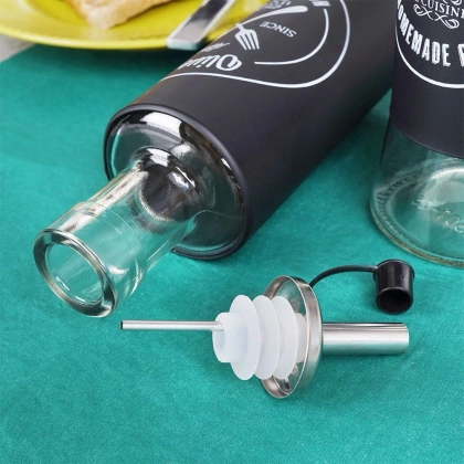 Butelka dozownik na oliwę ocet butelka zestaw komplet butelek do oliwy octu 2 sztuki