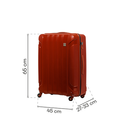 Średnia walizka SwissBags Tourist 65 cm czerwony